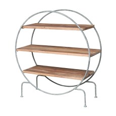 Round Shelf With Metal Frame