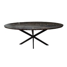 Shuttering Smoke Oval Console