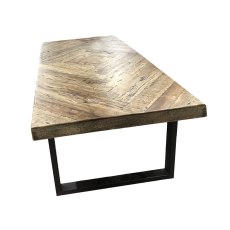 Shuttering Parquet Dining Table