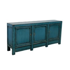 Dark Blue 3 Door Cabinet