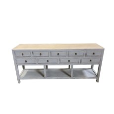 9 Drawer Console Table