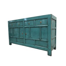 Dark Turquoise 4 Drawer 2 Door Cabinet