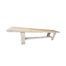 2m Natural And White Bench