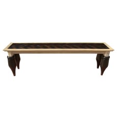 Streifen 1.6m Bench Carved Legs