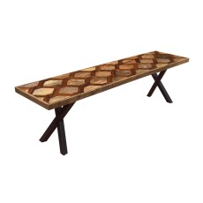 Knitted 1.6m Bench Cross Legs