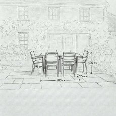 Heidi 6 Seat High Dining Set