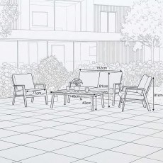 Zara 2 Seat Sofa Set & Rectangular Coffee Table