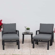 Zara 5pc Lounging Set with Square Side Table Zara 5pc Lounging Set with Square Side Table