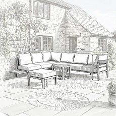 Eleanor Lefthand Platform Corner Sofa Lounging Set
