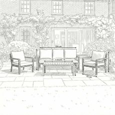 Heidi 3 Seater Sofa Set & Rectangular Coffee Table