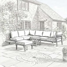 Eleanor Left Hand Platform Corner Sofa