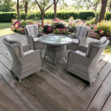 Eleanor 4 Seat Dining Set 1.1m Round Table