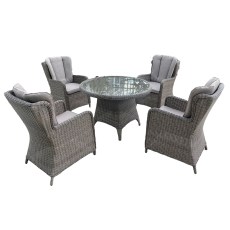 Eleanor 4 Seat Dining Set 1.1m Round Table
