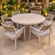 Eleanor 6 Seat Dining Set 1.5m Round Table