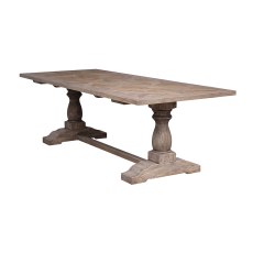 Parquet Dining Table With Pedestal Base