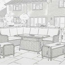 Ivy Righthand Corner Sofa Dining Set
