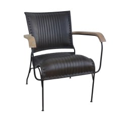Iron & Leather Chair