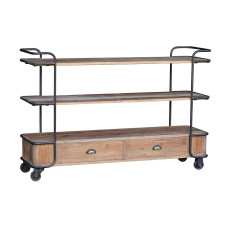 Shelf Console With 2 Drawers