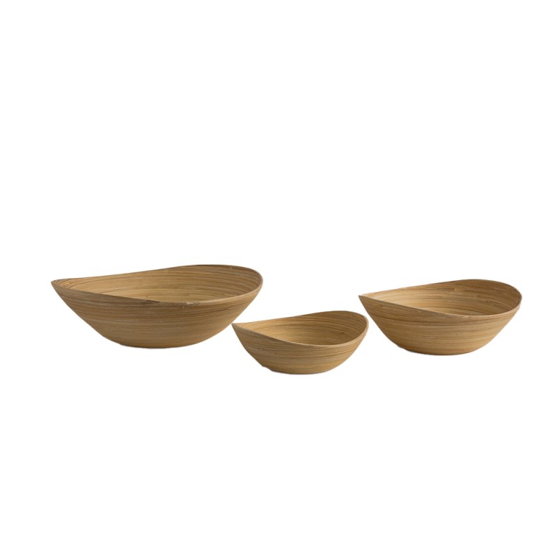 Roby Bamboo Bowl Set Of 3 Roby Bamboo Bowl Set Of 3